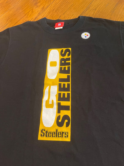 Medium NFL Pittsburgh Steelers Mens Go Steelers Football 100% Cotton TShirt