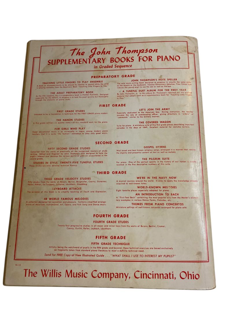 Vintage John Thompson's Modern Course for the Piano - The Third Grade Book