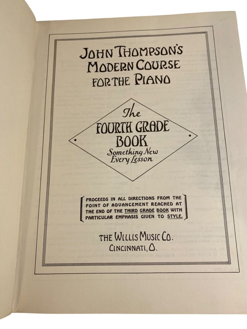 Vintage John Thompson's Modern Course for the Piano - The Fourth Grade Book