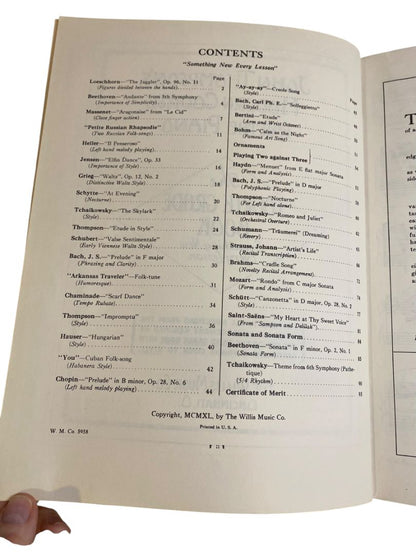 Vintage John Thompson's Modern Course for the Piano - The Fourth Grade Book