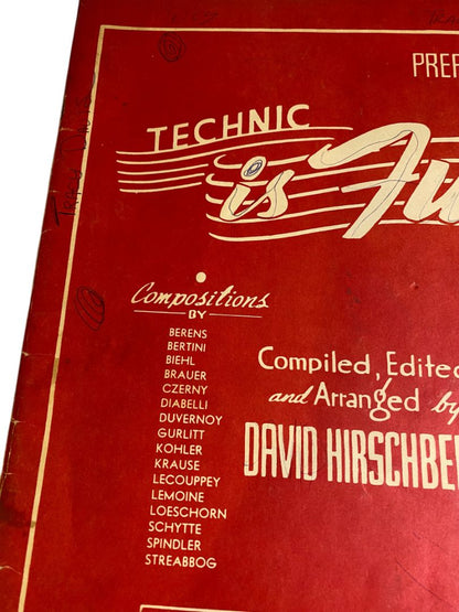 1948 Technic is Fun Preparatory Book David Hirschberg Piano Music