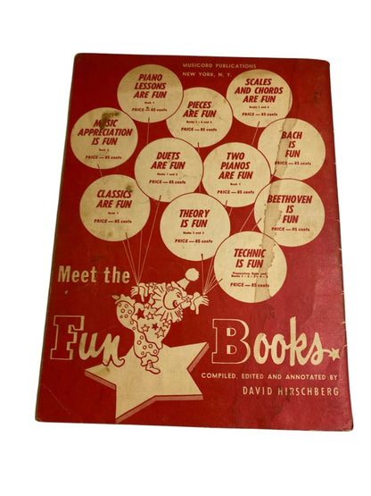 1948 Technic is Fun Preparatory Book David Hirschberg Piano Music