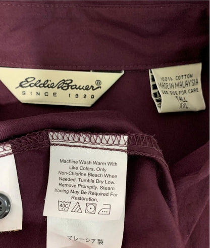 Size XXL Tall Eddie Bauer Eggplant Womens Button Up Blouse
