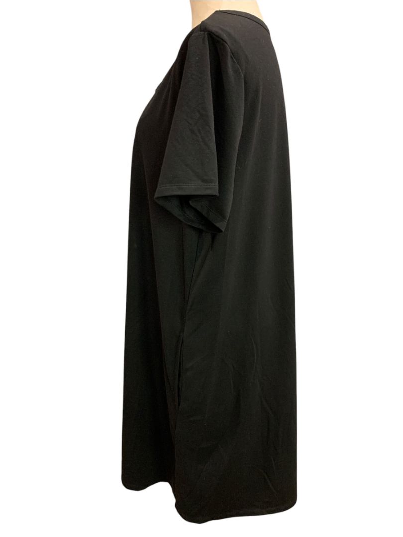 Size XL 32 Degree Cool Black Tshirt Dress Short Sleeve Pullover Pockets