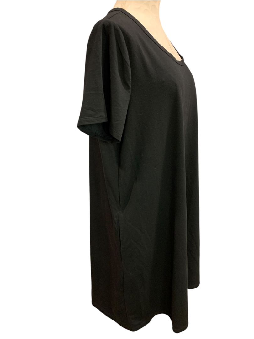 Size XL 32 Degree Cool Black Tshirt Dress Short Sleeve Pullover Pockets