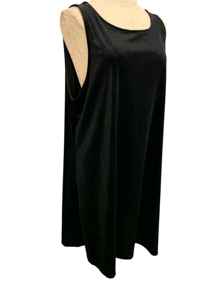 Size XXL Old Navy Black Stretch Velour Pullover Dress Sleeveless