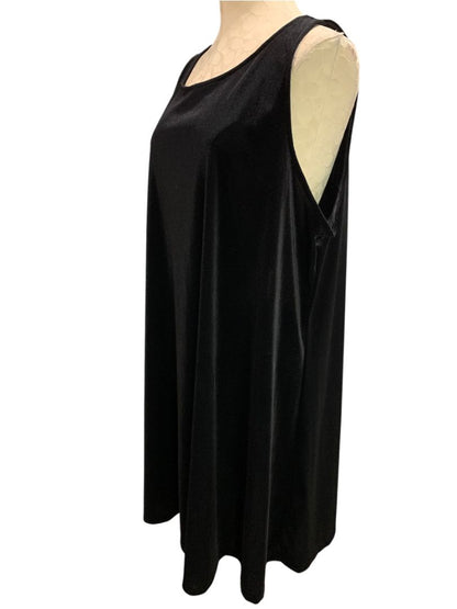 Size XXL Old Navy Black Stretch Velour Pullover Dress Sleeveless