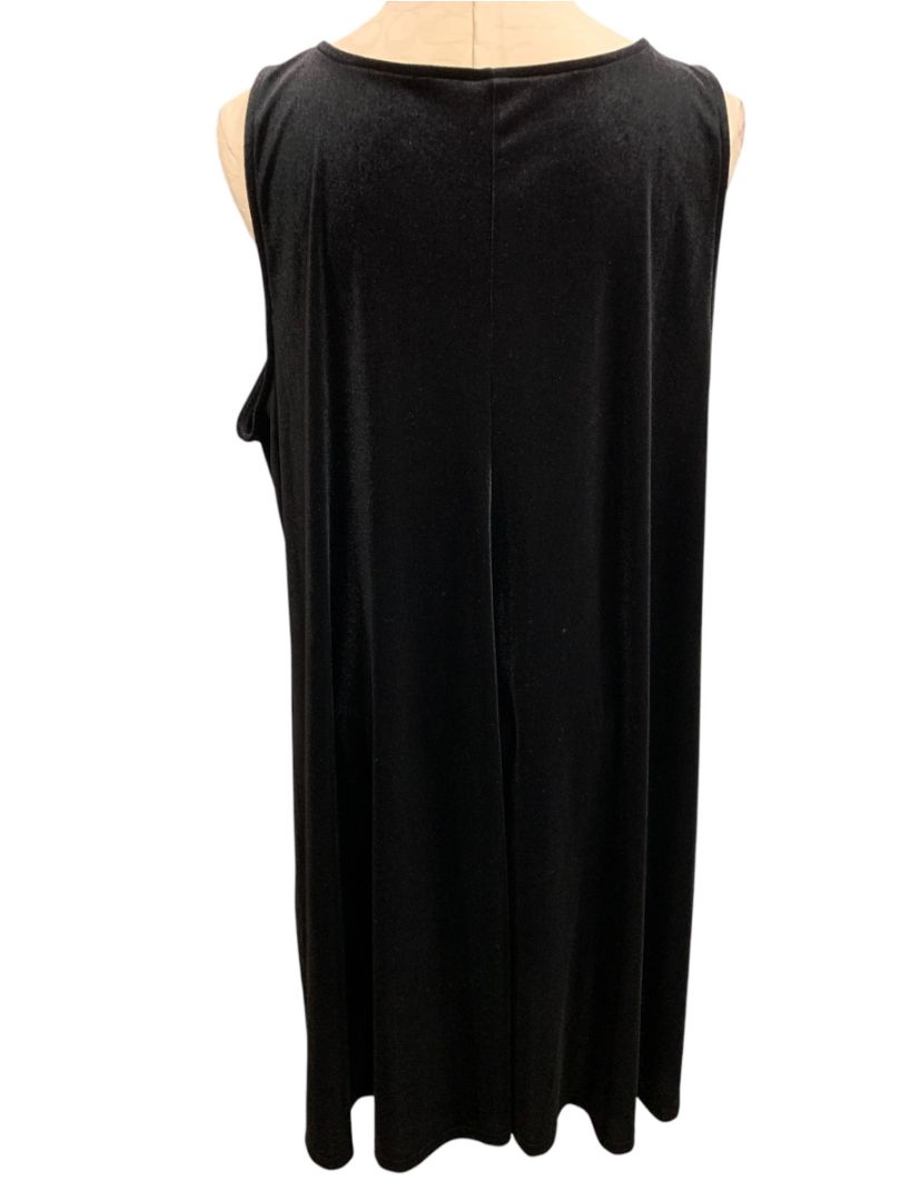 Size XXL Old Navy Black Stretch Velour Pullover Dress Sleeveless