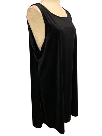 Size XXL Old Navy Black Stretch Velour Pullover Dress Sleeveless