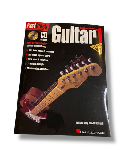 Hal Leonard Guitar 1 FastTrack Music Instruction Book and CD Electric or Acoustic