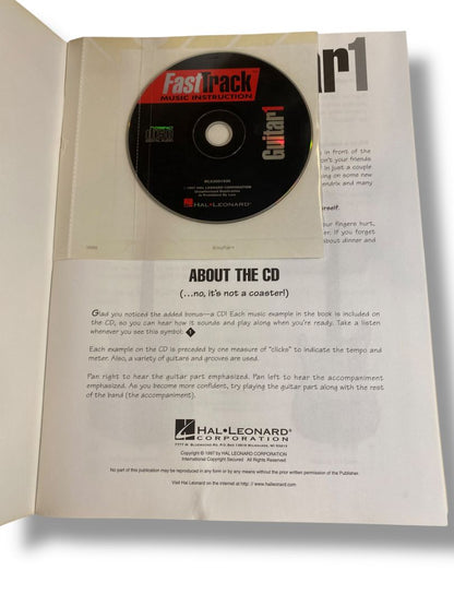 Hal Leonard Guitar 1 FastTrack Music Instruction Book and CD Electric or Acoustic