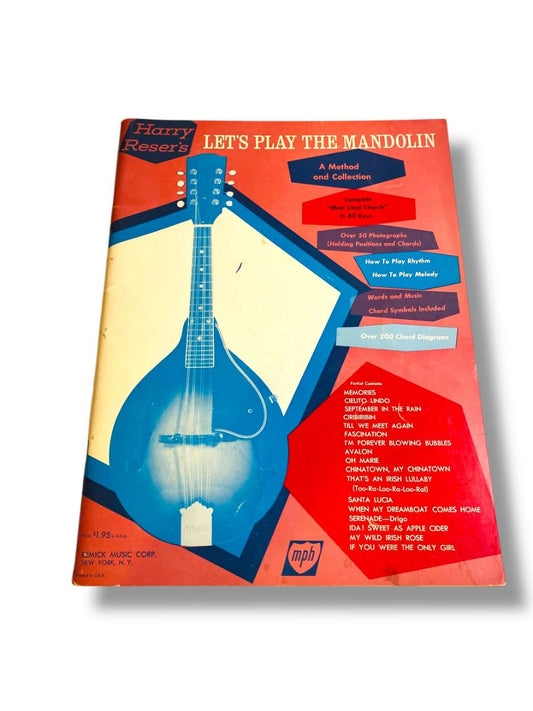 Vintage Harry Resers Let's Play the Mandolin Instructional Book