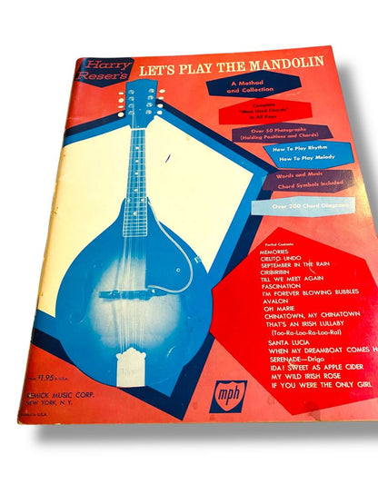 Vintage Harry Resers Let's Play the Mandolin Instructional Book