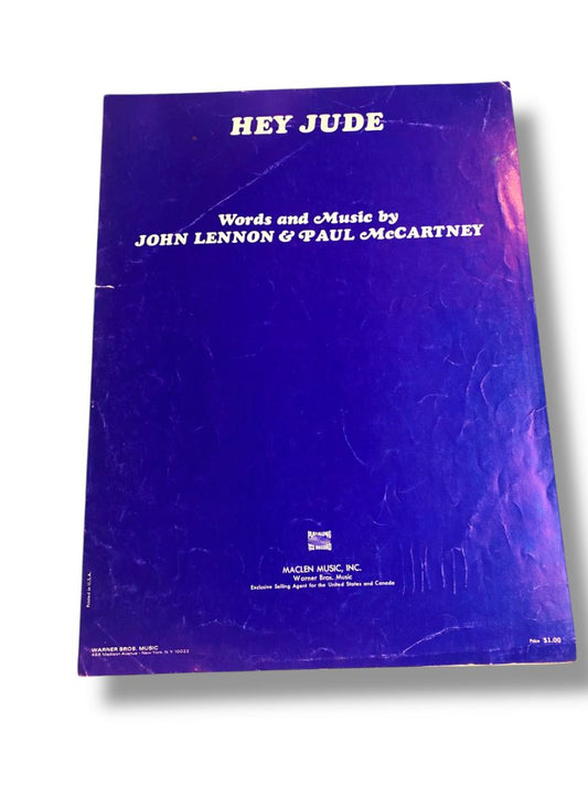 Sheet Music HEY JUDE Vintage 1968 McCartney and Lennon