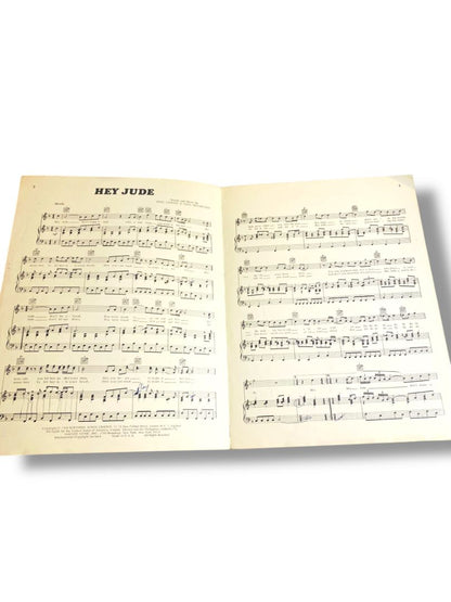 Sheet Music HEY JUDE Vintage 1968 McCartney and Lennon