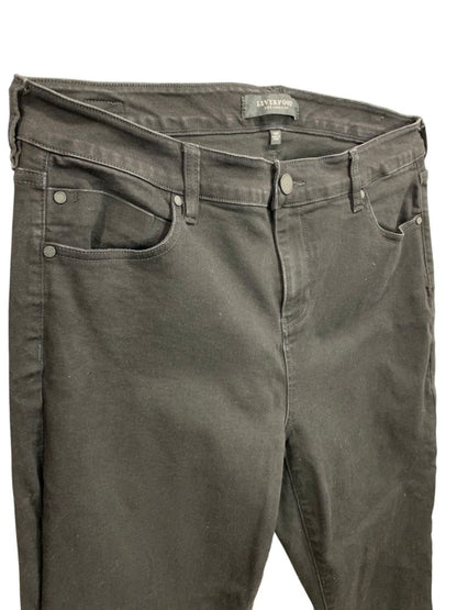 Size 16W Liverpool Womens Black Jeans Stretch Denim Straight Leg