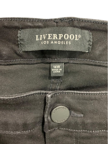 Size 16W Liverpool Womens Black Jeans Stretch Denim Straight Leg