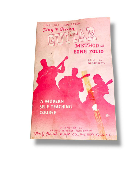 Vintage Sing n Strum Simplified Illustrated Pamphlet Method and Song Folio