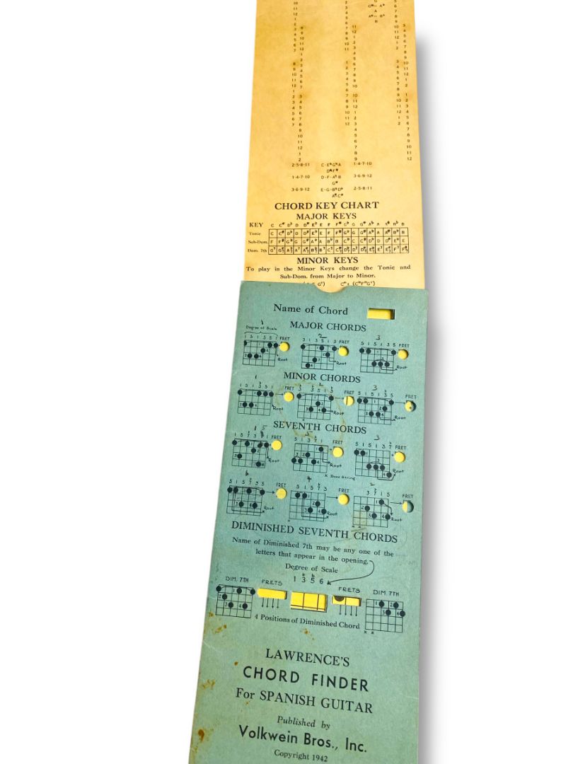 Vintage Lawrences Chord Finder for Spanish Guitar Volkwein Bros