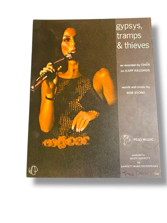 Gypsys Tramps & Thieves Cher Sheet Music Peso Music 1971