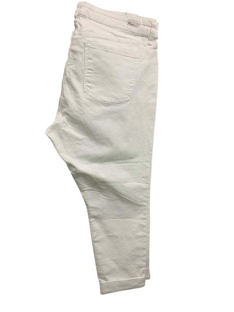 Size 16W Kut from the Kloth Womens New White Kate Boyfriend Jean Denim