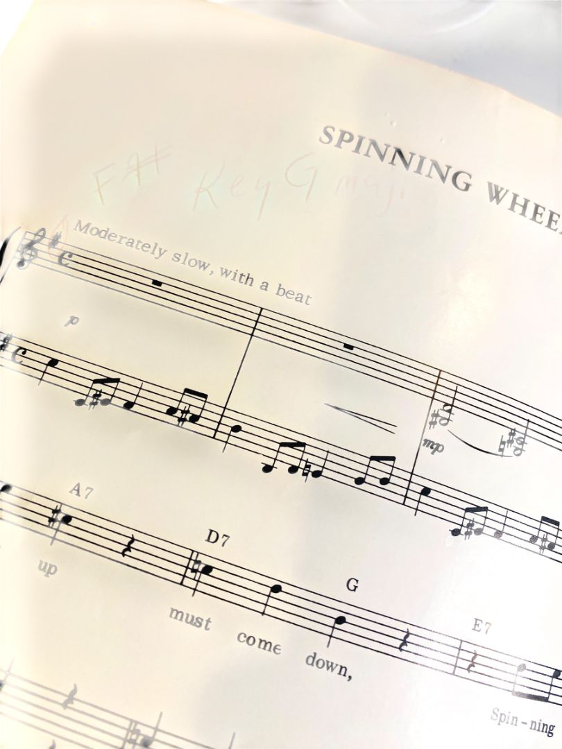 Blood Sweat & Tears Spinning Wheel 1969 Hit Song Vintage Sheet Music 60s Pop Art