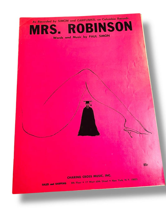 1968 Vintage Sheet Music Paul Simon The Graduate MRS. ROBINSON LOOK!