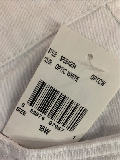 Size 16W Kut from the Kloth Womens New White Kate Boyfriend Jean Denim