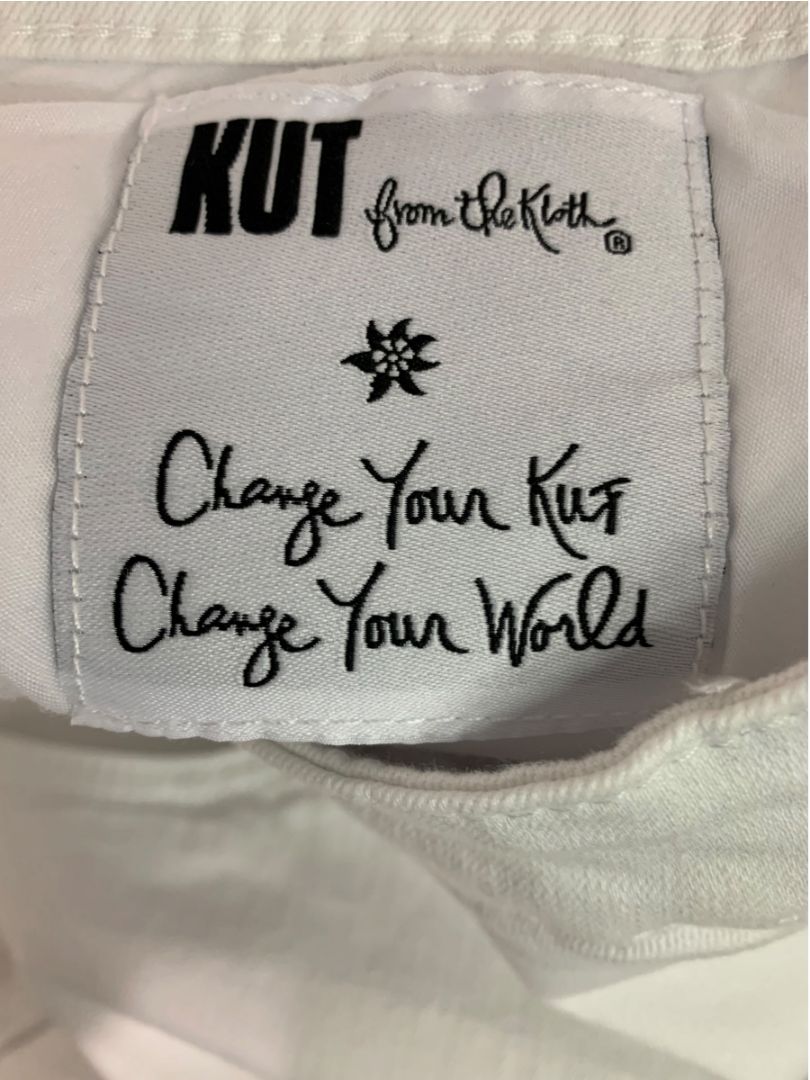 Size 16W Kut from the Kloth Womens New White Kate Boyfriend Jean Denim
