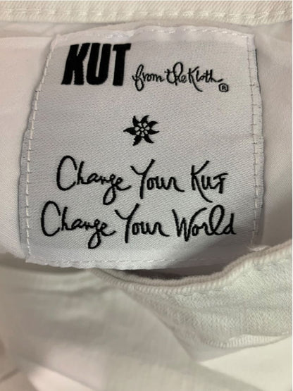 Size 16W Kut from the Kloth Womens New White Kate Boyfriend Jean Denim