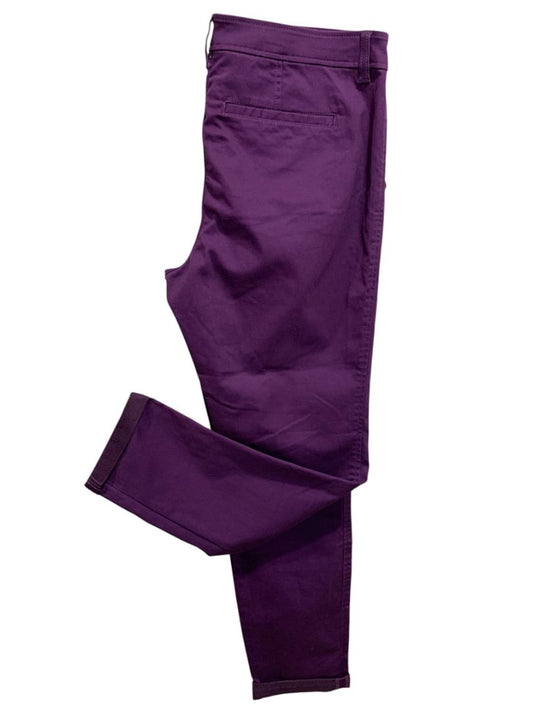 Size 16 41 Hawthorn Womens New Dark Purple Rosabel Mid Rise Skinny Cuffed Pant