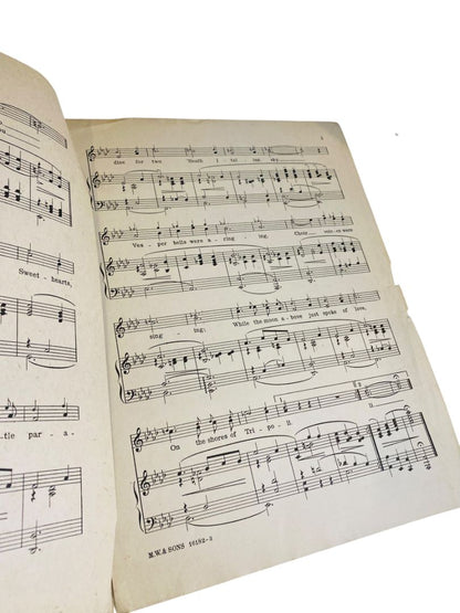 1919 On the Shores of Tripoli Sheet Music Waltz Ballad Witmark Cunningham