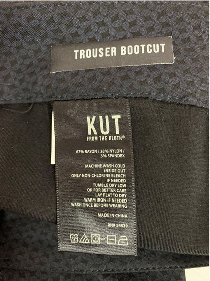 Size 16W Kut from the Kloth Womens Dress Pants Trousers Stretch Navy Blue Black Sparkle