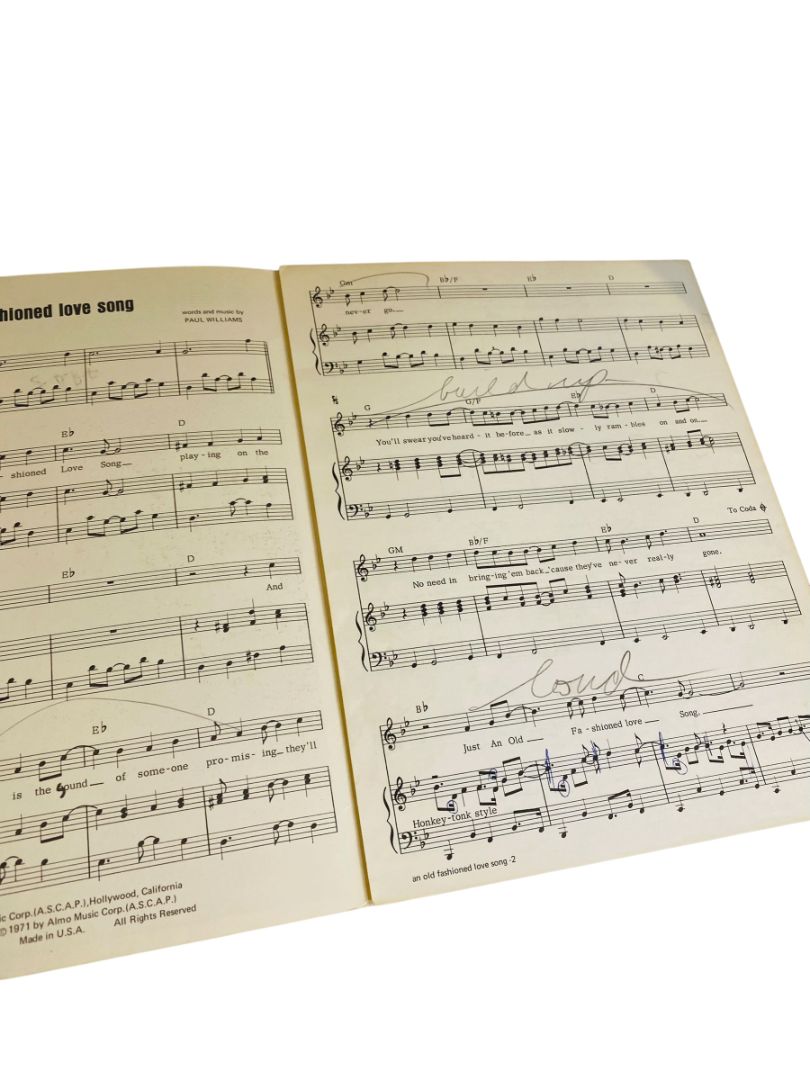1970 An Old Fashioned Love Song Three Dog Night Sheet Music Almo Music Corp