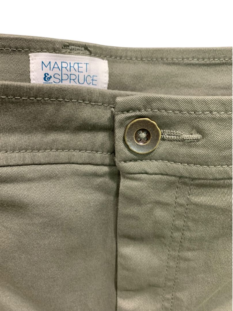 Size 16 Market and Spruce Womens Khaki Green Chino Style Shorts Cuffed