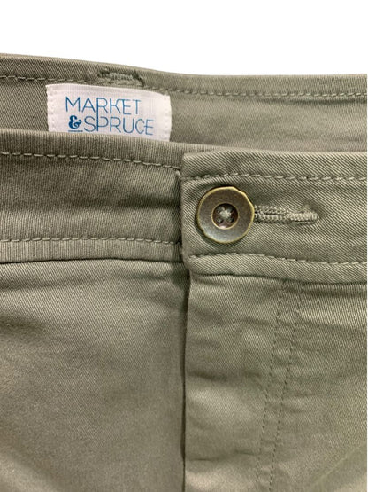 Size 16 Market and Spruce Womens Khaki Green Chino Style Shorts Cuffed