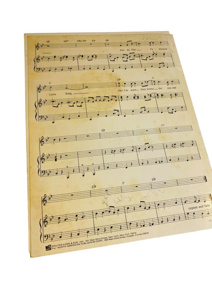 1970 An Old Fashioned Love Song Three Dog Night Sheet Music Almo Music Corp