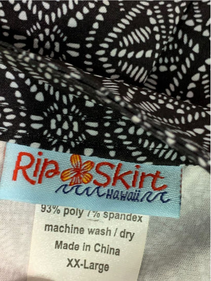 Size XXL RipSkirt Hawaii Packable Quick Dry Breathable Skirt Easy On Off Black White