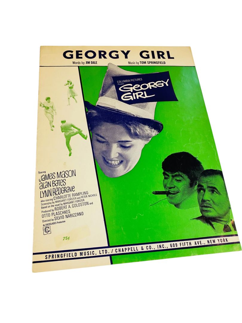 1966 Georgy Girl Tom Springfield Sheet Music Words by Jim Dale