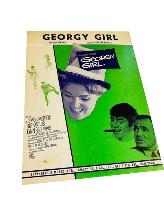 1966 Georgy Girl Tom Springfield Sheet Music Words by Jim Dale