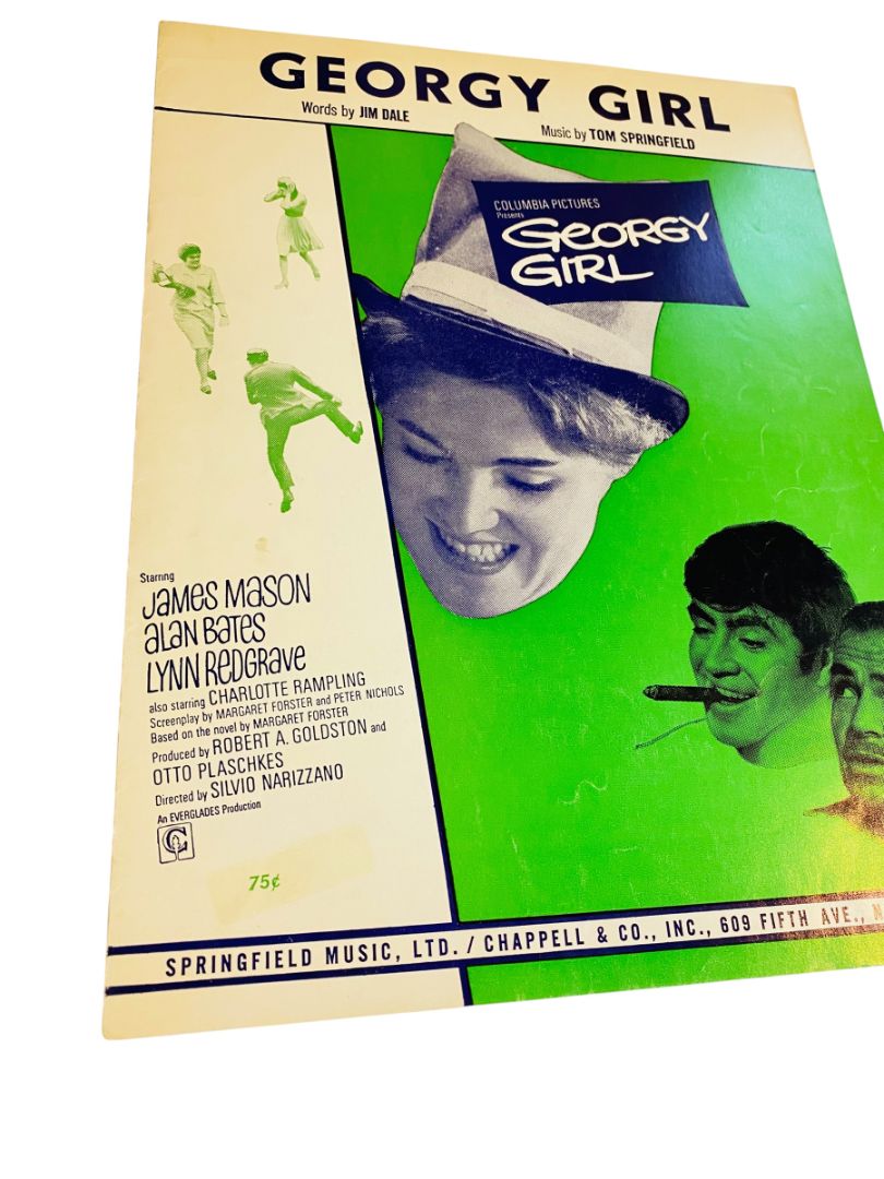 1966 Georgy Girl Tom Springfield Sheet Music Words by Jim Dale