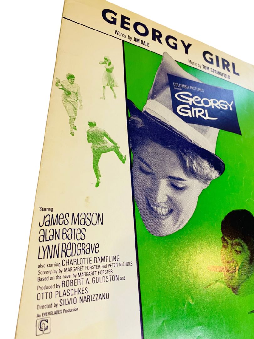 1966 Georgy Girl Tom Springfield Sheet Music Words by Jim Dale