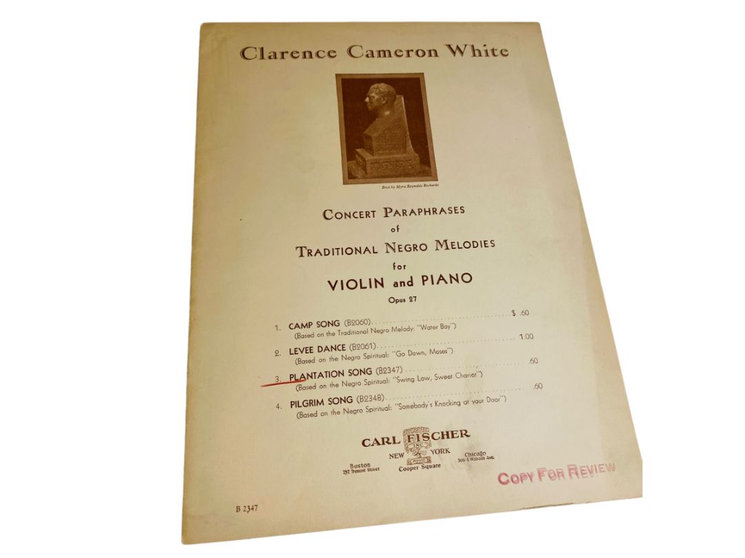 Vintage Clarence Cameron White Sheet Music Violin Piano Traditional Negro Melodies