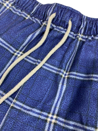 Size XL Kenneth Cole Reaction Mens Fleece Sleep Pants Blue Plaid Pockets