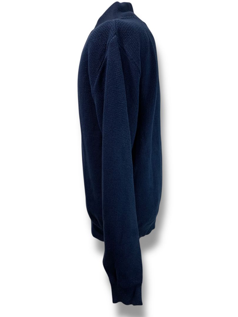 Size Medium Lands End Mens Navy Blue Cotton Sweater