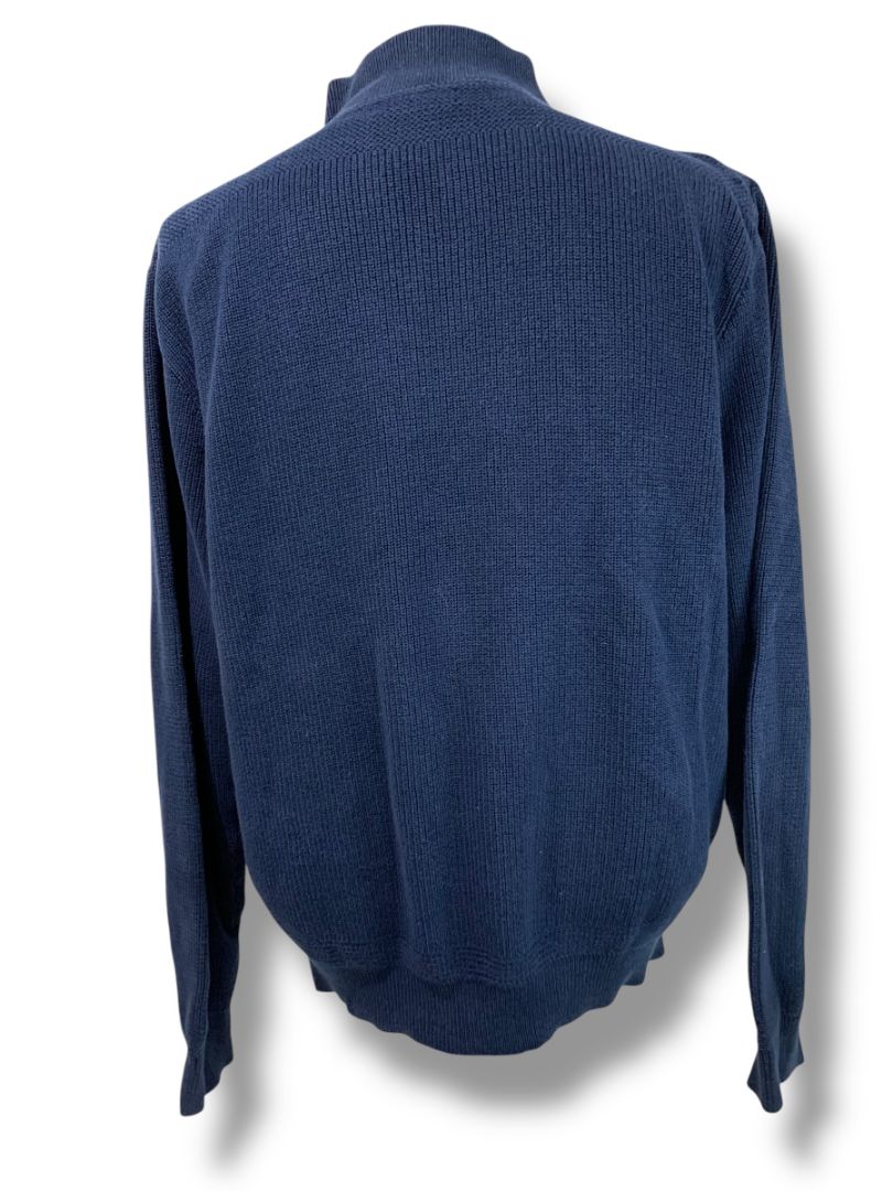 Size Medium Lands End Mens Navy Blue Cotton Sweater
