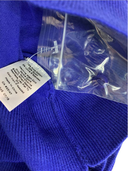 Size 2X Talbots Womens Cardigan Sweater Bright Blue Jay New Pima Cotton