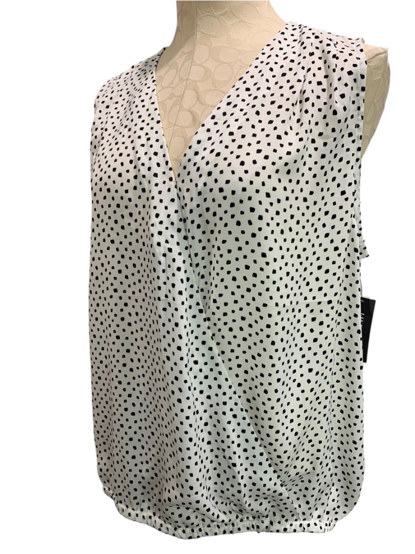 Size XL Liverpool Los Angeles Womens New Polka Dot Blouse Sleeveless