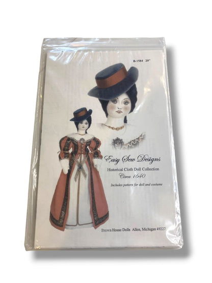Easy Sew Designs Historical Cloth Doll & Costume Pattern Circa 1640 New B-1584 20"