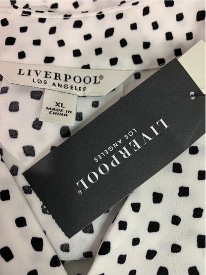 Size XL Liverpool Los Angeles Womens New Polka Dot Blouse Sleeveless